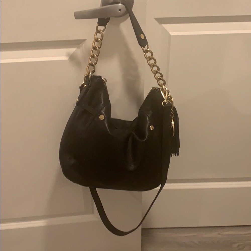 Michael Kors black bag with gold hardware